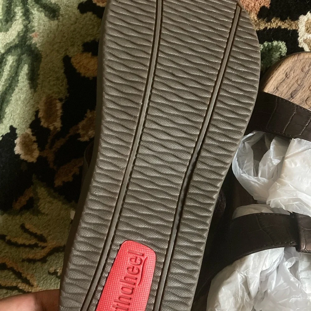 NIB Orthaheel Adjustable Layla Sandals Brandy Sz 10